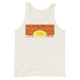 Sunsets Over Cellphones- Yellow Letters (Unisex Tank Top)
