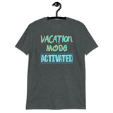 Vacation Mode Activated- Blue Letters Alt (Standard Tee)