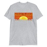 Sunsets Over Cellphones- Yellow Letters- (Standard Tee)