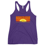 Sunsets Over Cellphones- Yellow Letters (Women's Racerback Tank)