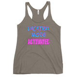 Vacation Mode Activated- Retro Pink (Women's Racerback Tank)