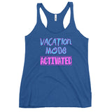 Vacation Mode Activated- Retro Pink (Women's Racerback Tank)