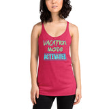 Vacation Mode Activated- Sun & Sand (Women's Racerback Tank)